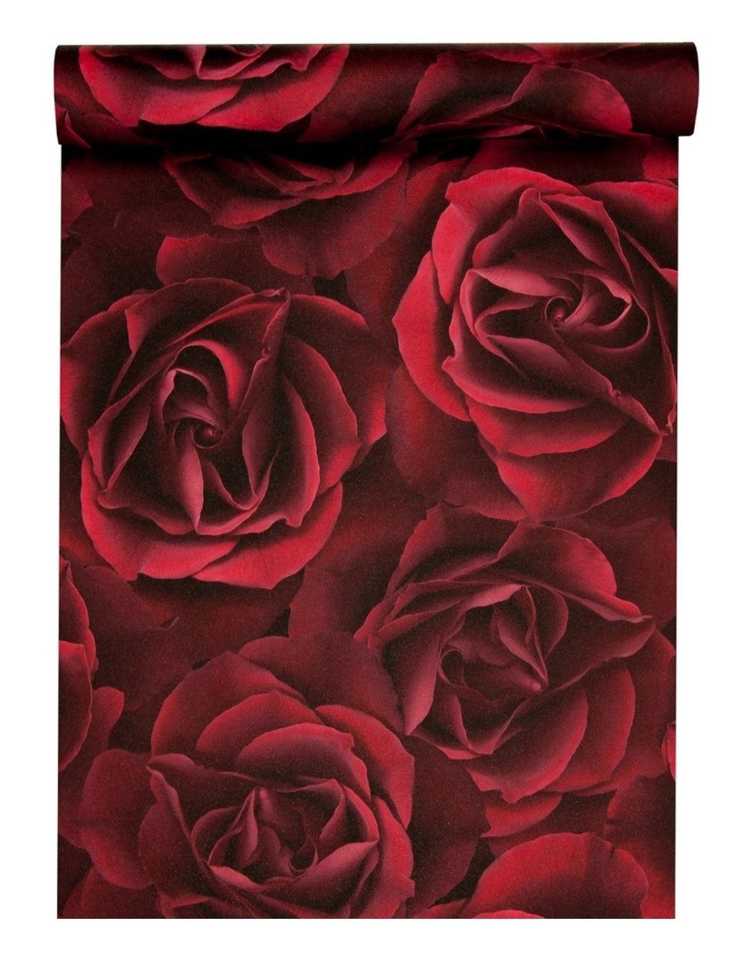 Tapeta winylowa róże czerwona 4 rolki 21 m