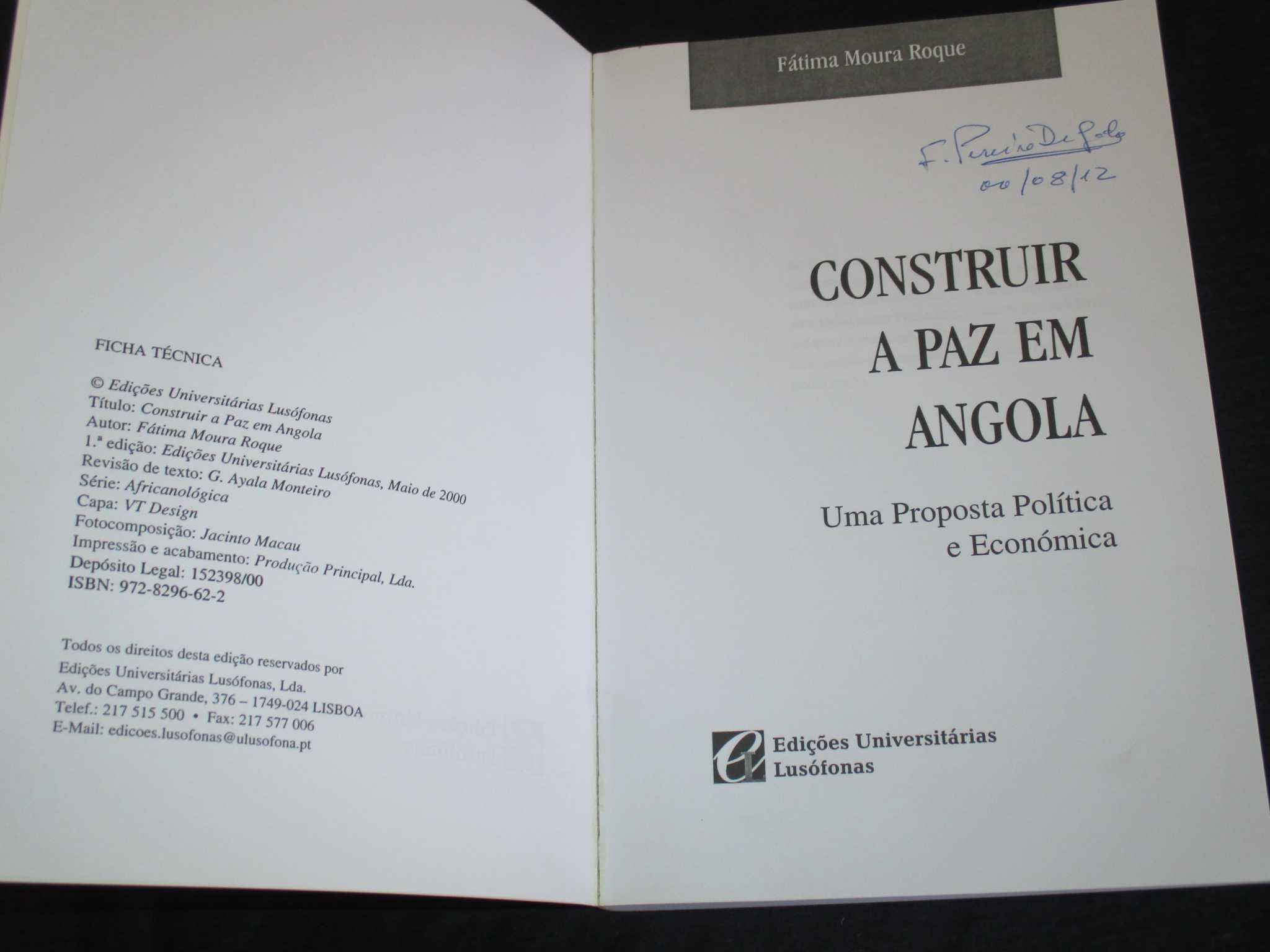 Livro Construir a Paz em Angola Fátima Moura Roque