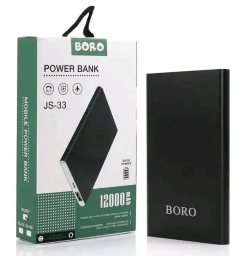 Power bank 12000mAh (3000mAh) Boro JS-33