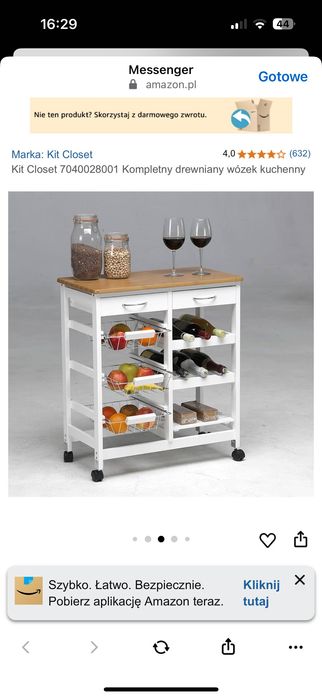 Pomocnik kuchenny, szafka kuchenna z szufladami