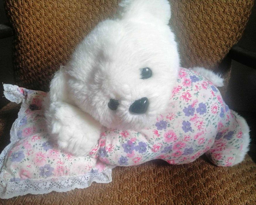 Misiu na poduszcze, urocza maskotka, przytulanka dla dziecka