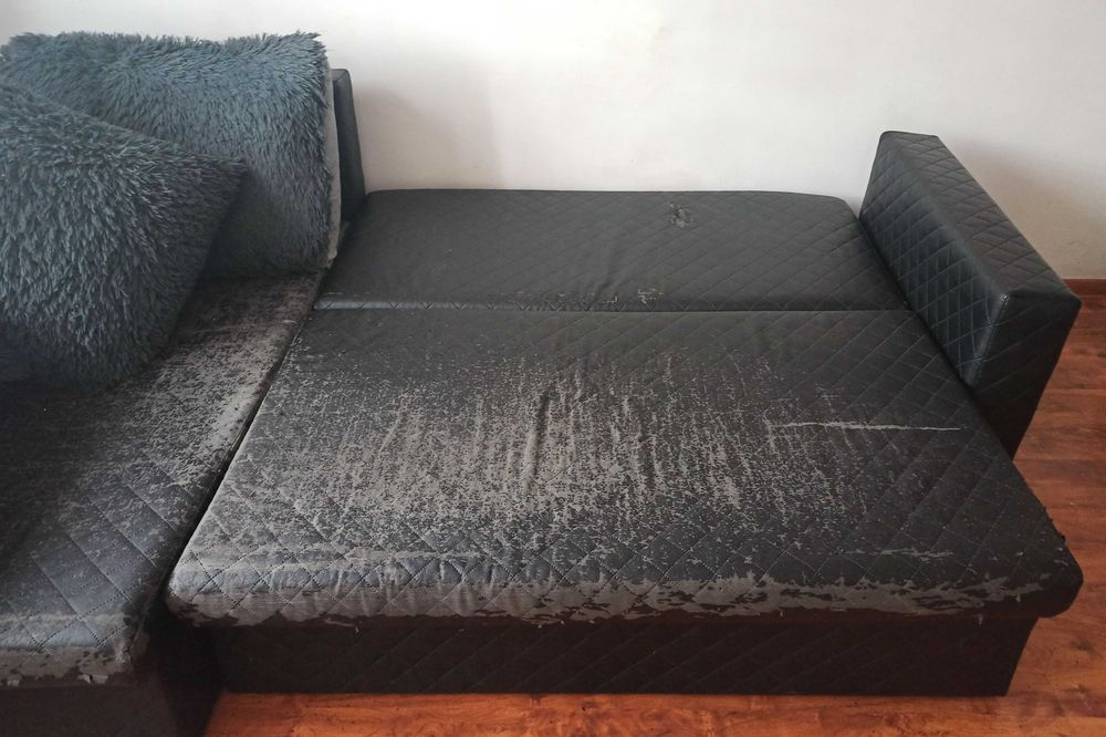 rozkładana sofa narożnik do spania 250 x 170 cm 2 pojemniki na pościel