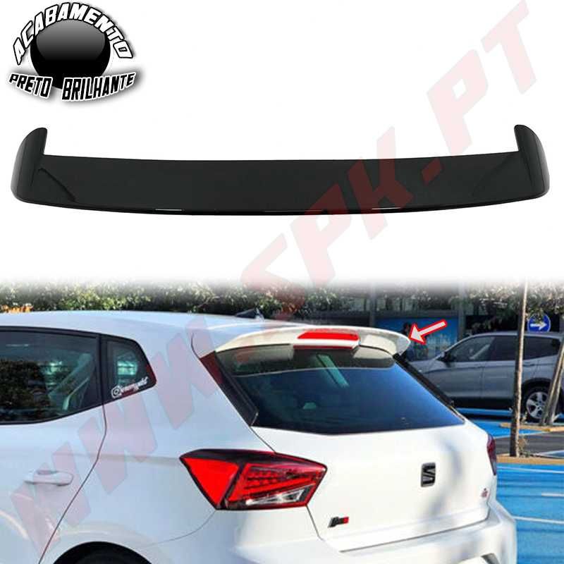 AILERON TRASEIRO SEAT IBIZA 6F MK5 (BLACK GLOSS) (2017-) - Novo