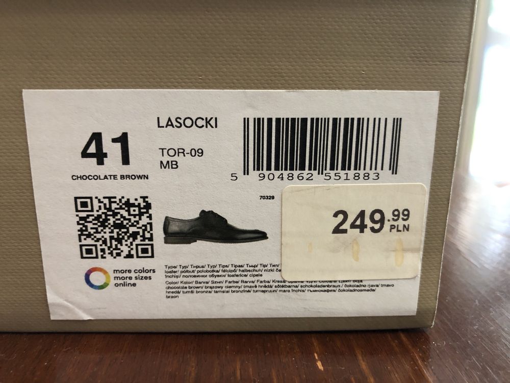 Buty skórzane CCC Lasocki r.41 nowe