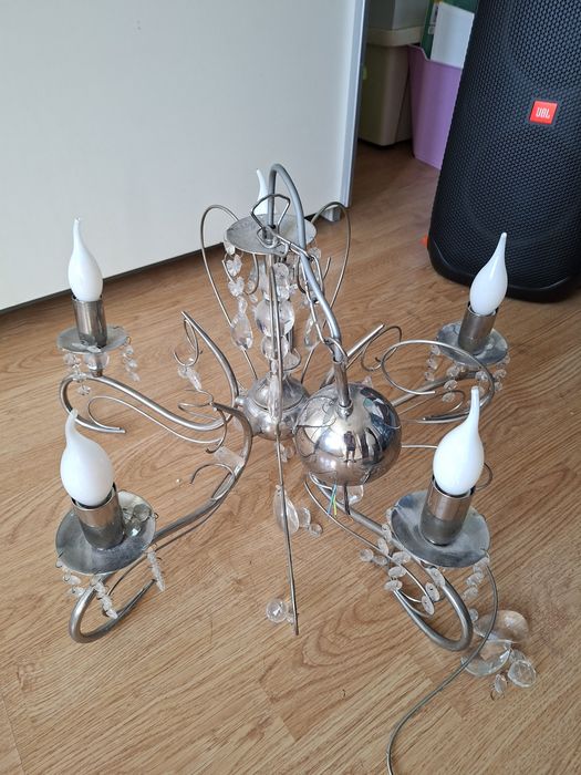 Żyrandol kryształy i kinkieta