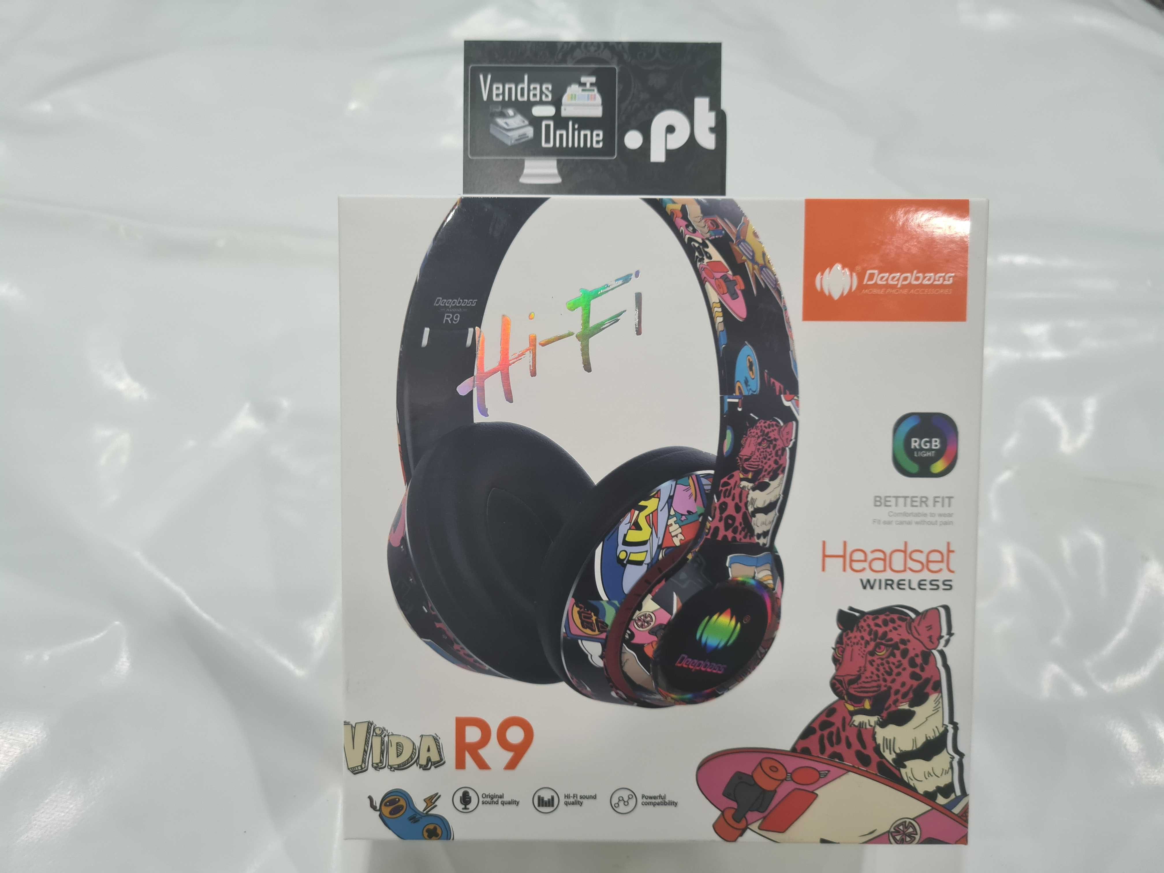 Headphones Bluetooth Deepbass R9 RGB