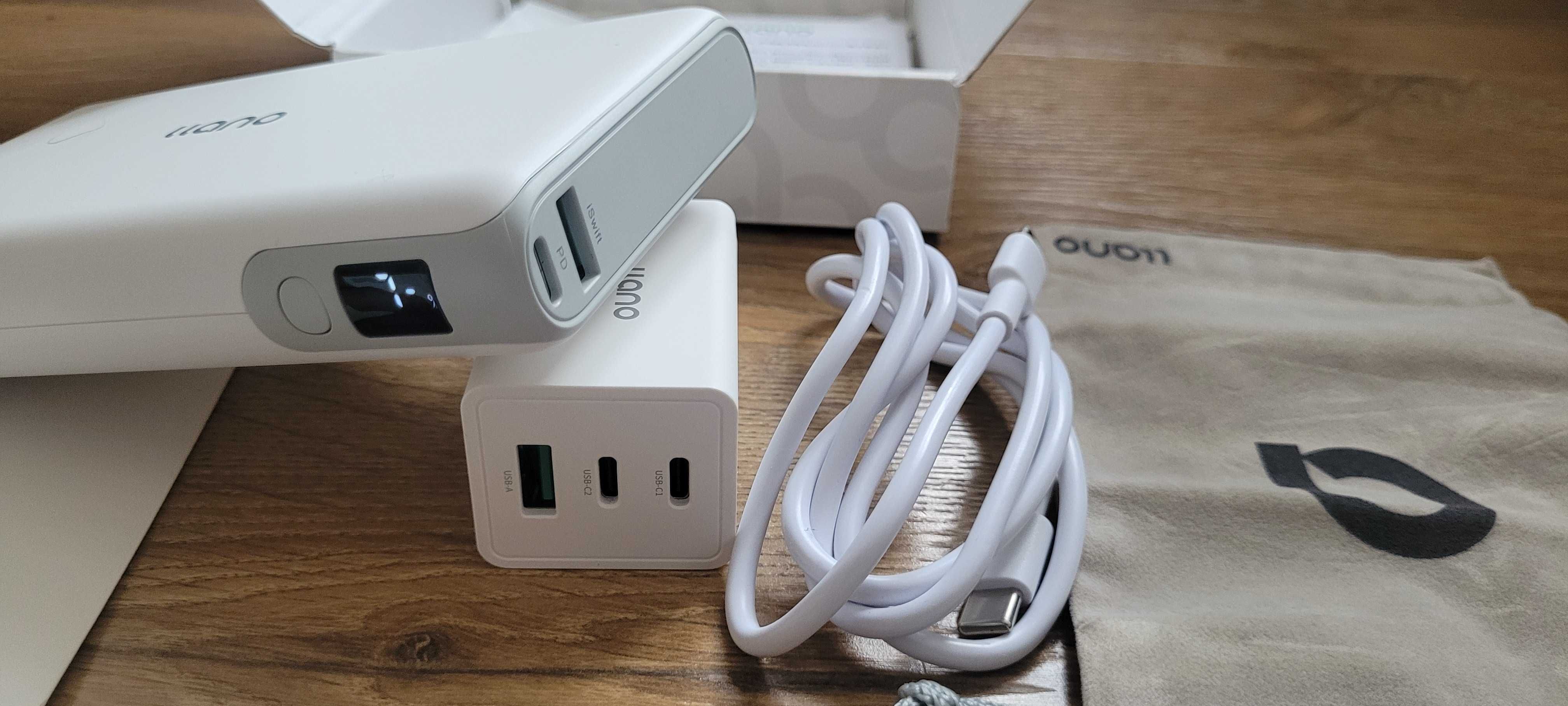 llano 100W 30000mAh + блок живлення 65W (павербанк, powerbank) 21700