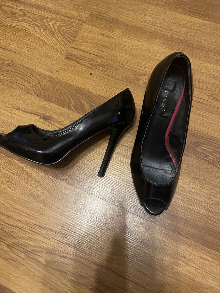 Szpilki buty czarne rozmiar 39 1/3