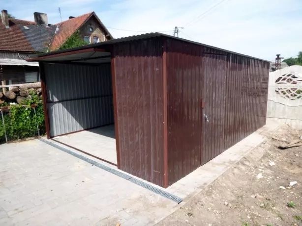 Garaż blaszany 3x4 3x5 3x6 Blaszak Schowek na budowę Garaże PRODUCENT
