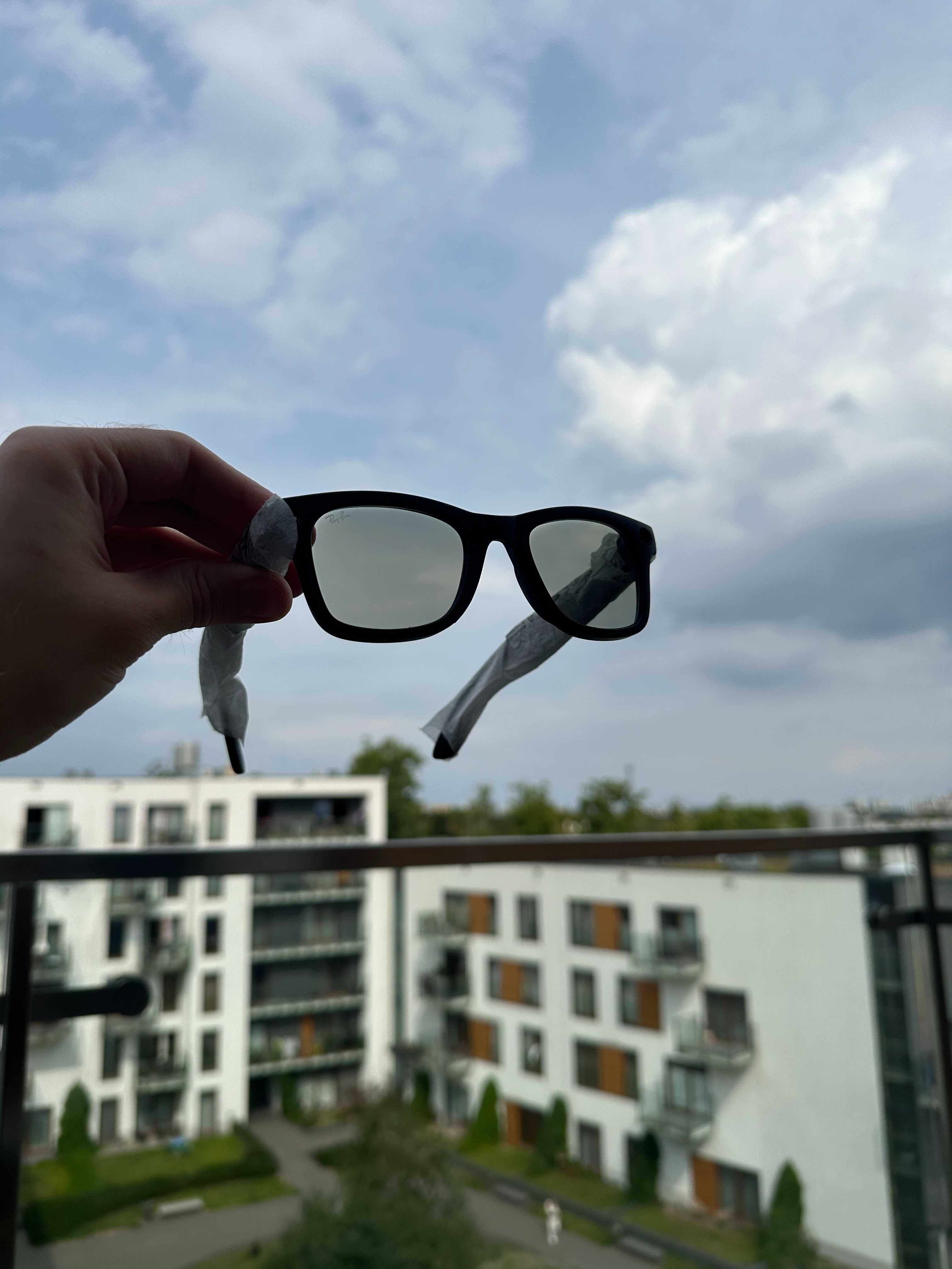 Ray-Ban Meta Wayfarer Чорні матові на зелених хамелеон лінзах OPEN BOX
