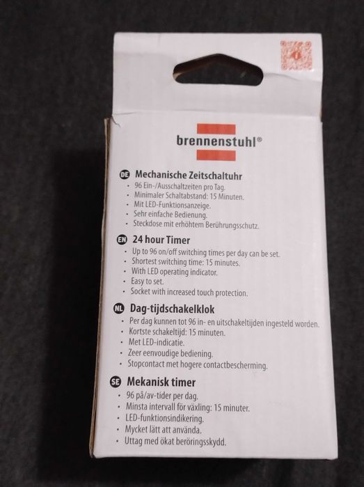 Programator czasowy Brennenstuhl MZ 20-1 – Czarny