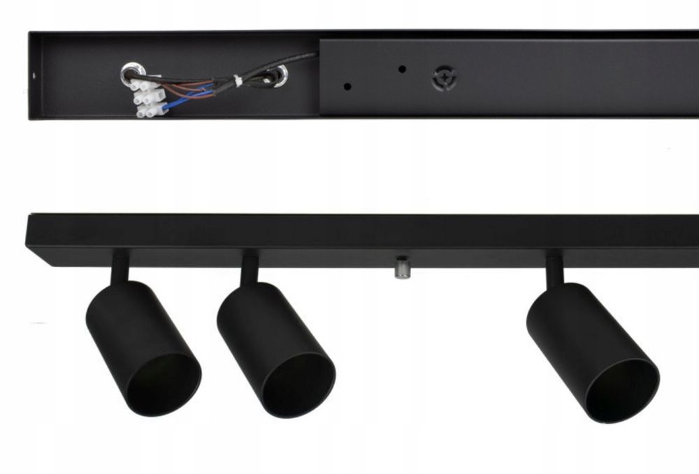 Nowoczesna lampa sufitowa na szynie szyna spot oprawa halogenowa