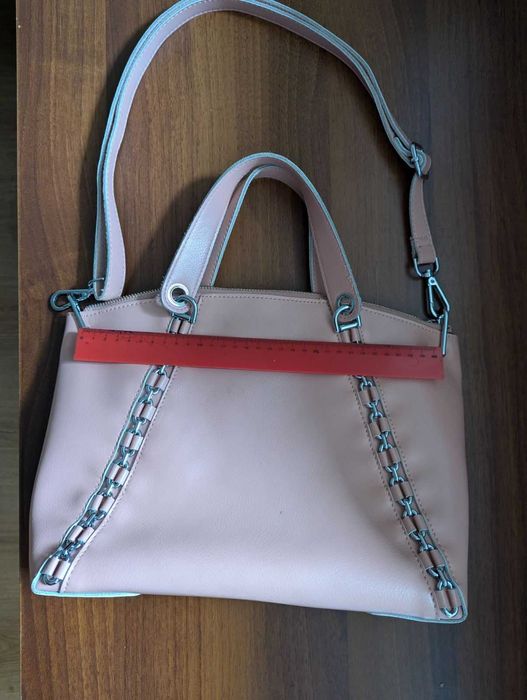 сумка жіноча шкіряна, колір пудра