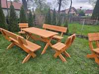 Meble ogrodowe z drewna, ławki, ławka, stół. Długość 160cm