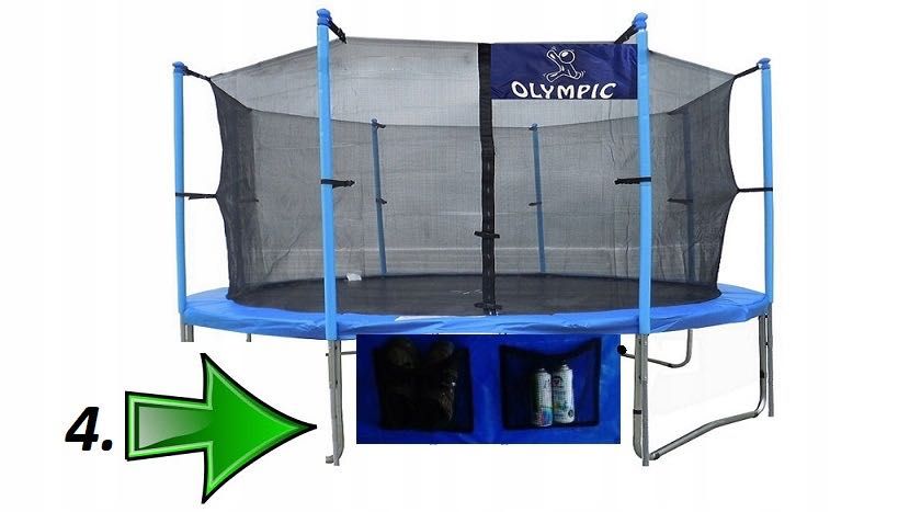 TRAMPOLINA 245cm Olimpic Z SIATKA 4xGRATIS .Czyszczenie magazynu.