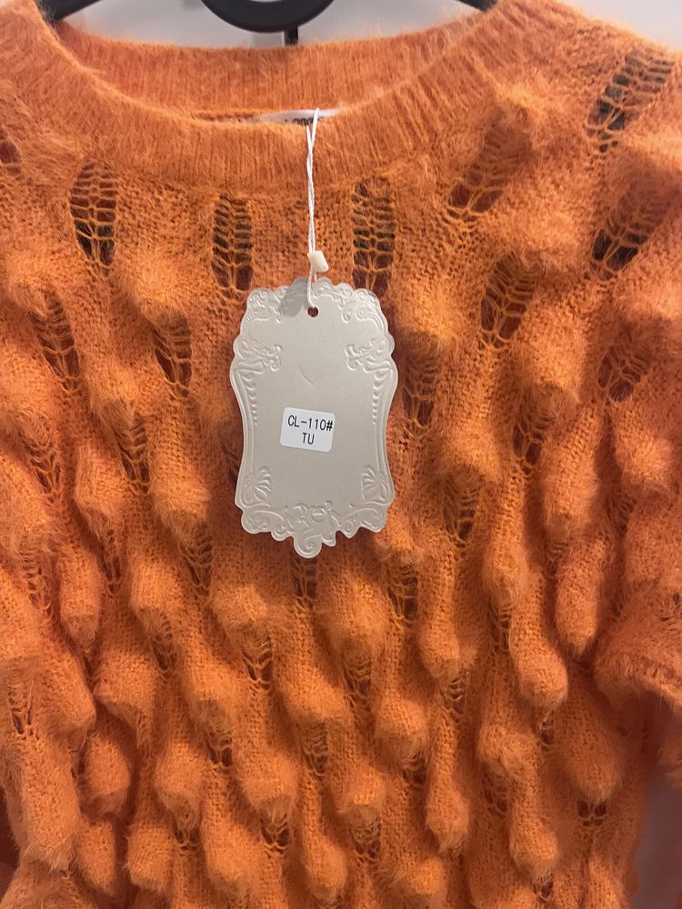 Nowy pomarańczowy sweterek r. S/M
