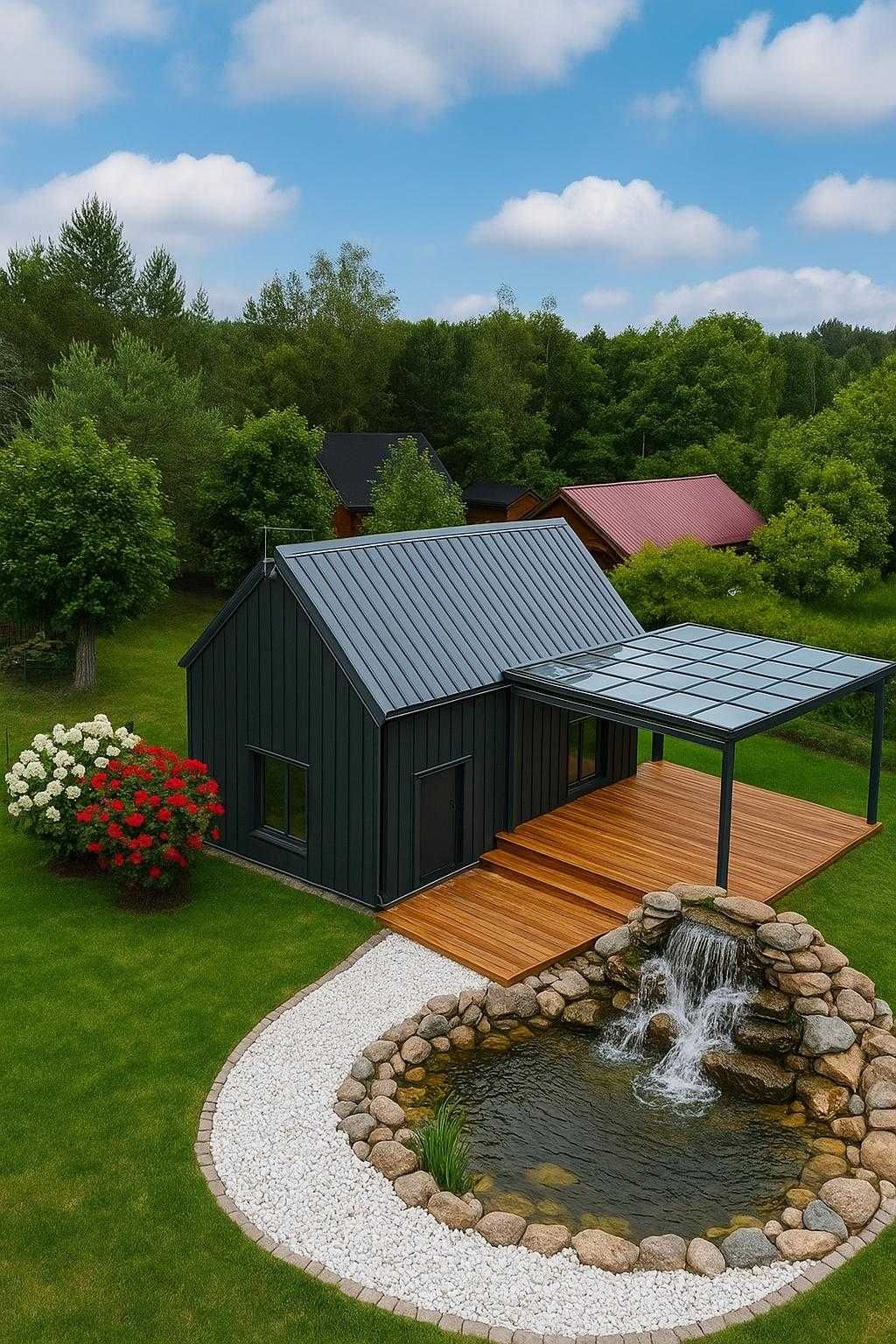 DOM MODULOWY 80m2, kostrukcja stalowa, plyta pir