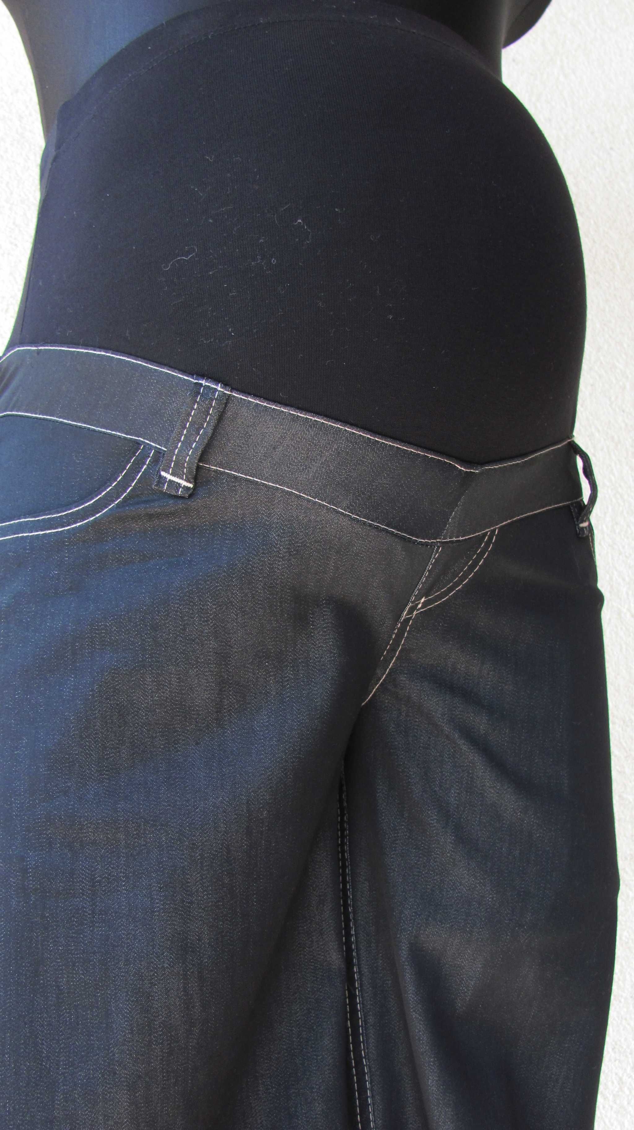 QBA spodnie ciążowe jeans S grafit stalowe czarne nowe z metką