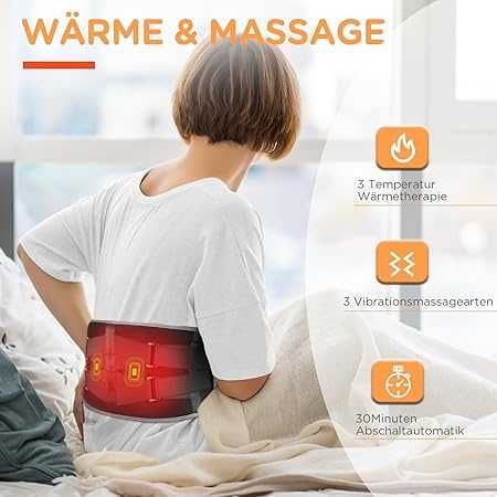 Comfytemp pas masujący grzewczy do masażu wibracyjnego z akumulatorem