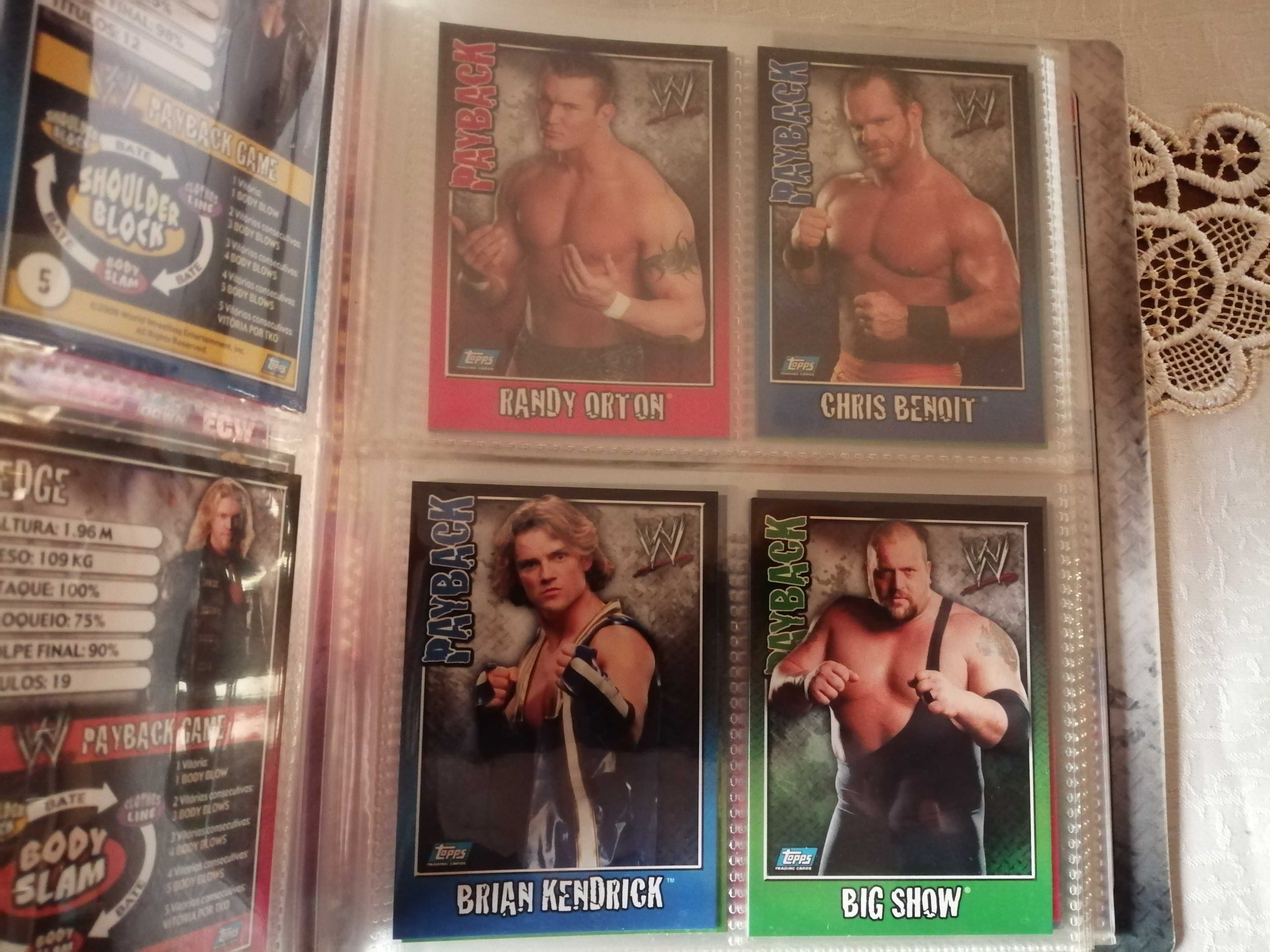 Coleção de cromos wwe. Em falta 2 cromos para a colecção completa