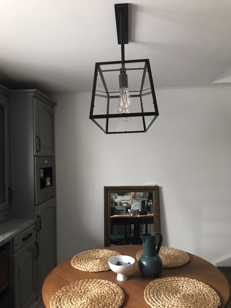 Lampa loft loftowa wisząca ikea szklo metal industrialna duża