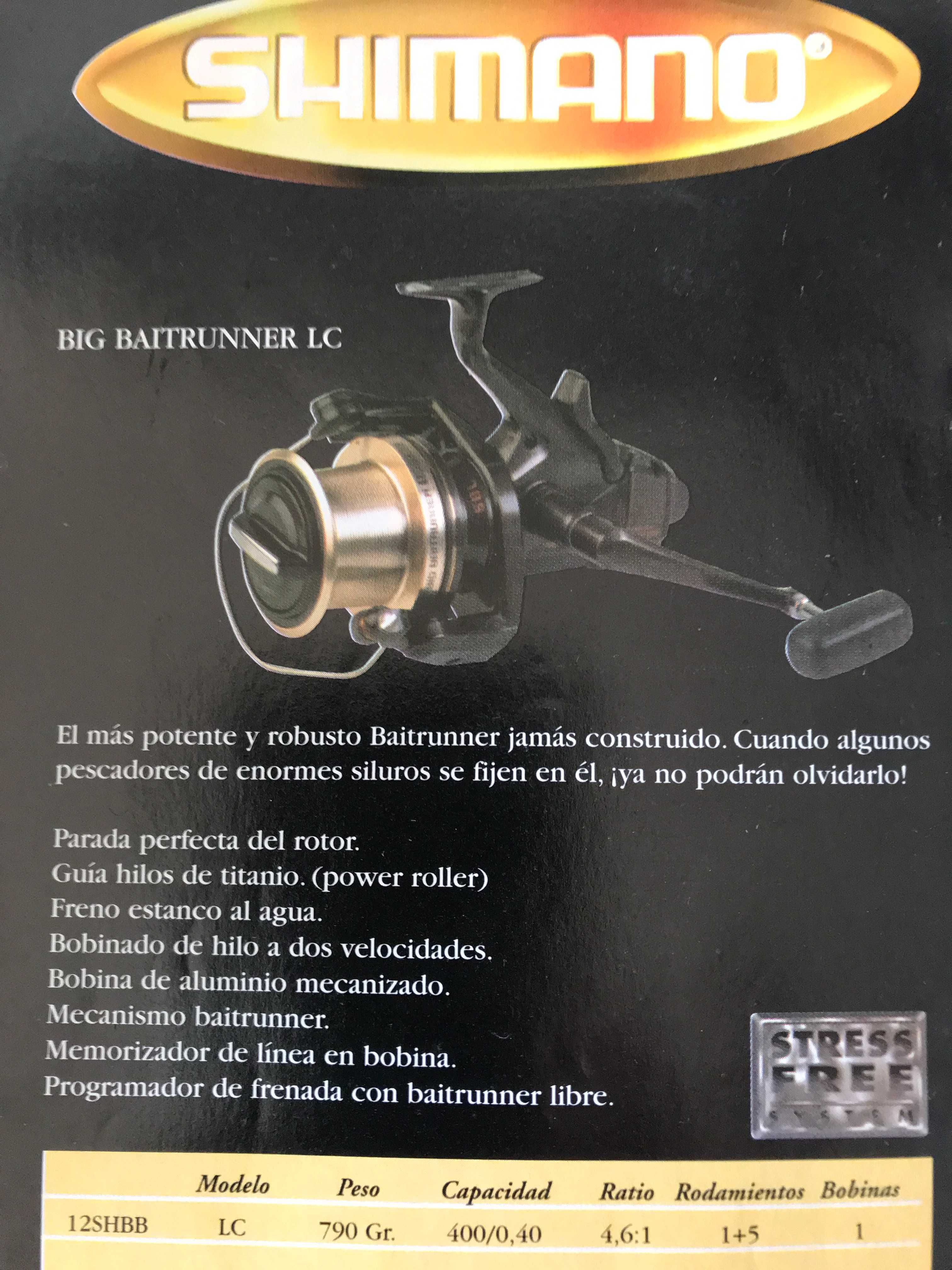 Carreto Shimano Big Baitrunner LG WP SBL como novo