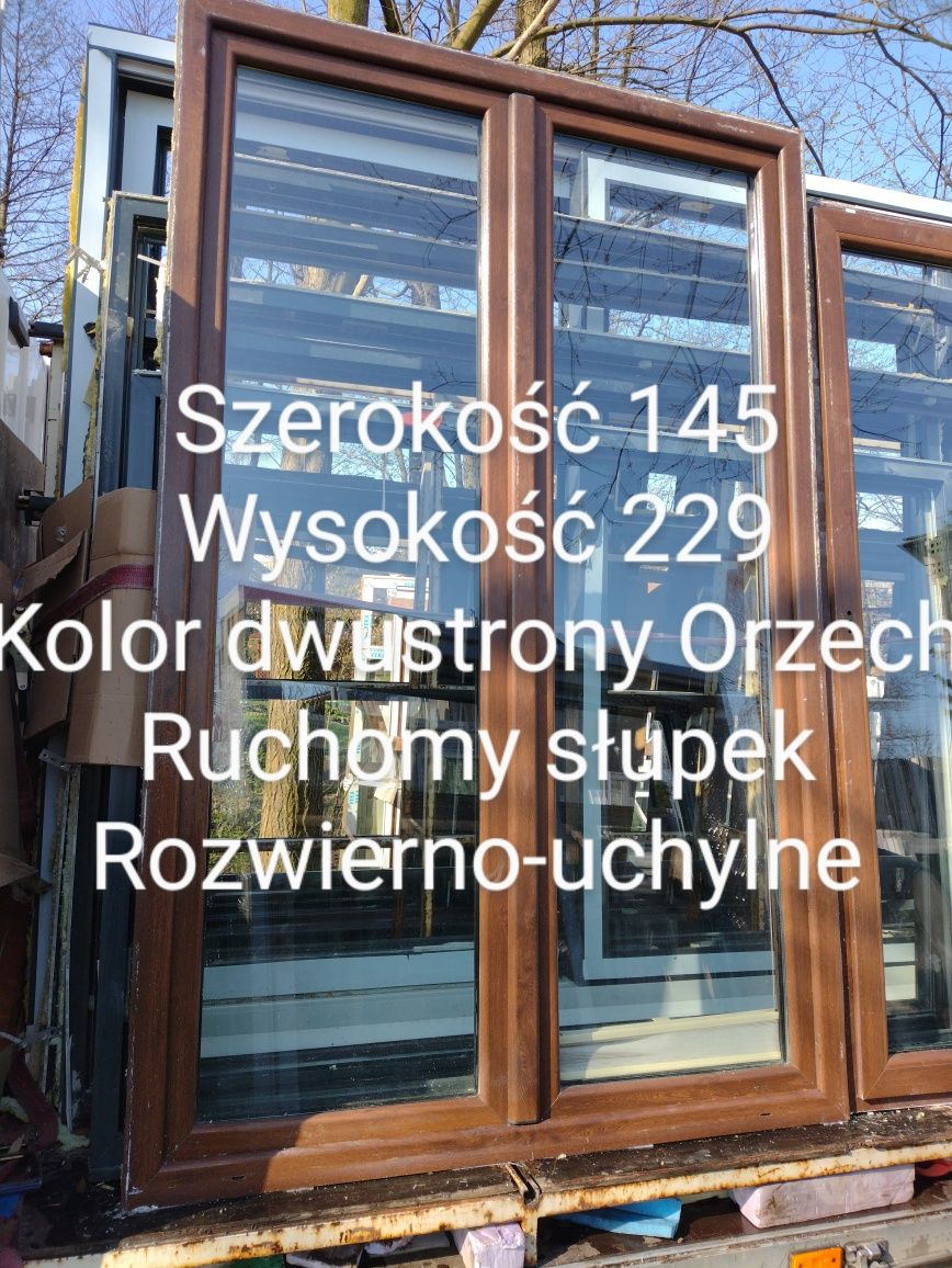 Okno nowe Grafit 102x165 Ruchomy slupek RU -25%