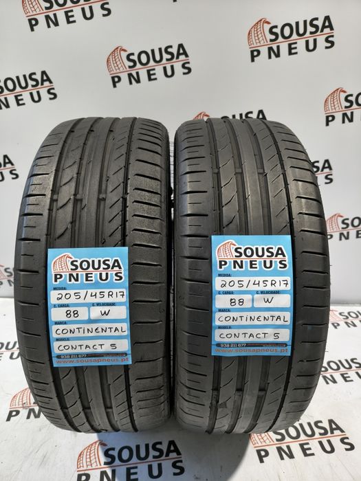 2 pneus semi novos 205-45R17 Continental - Oferta dos Portes