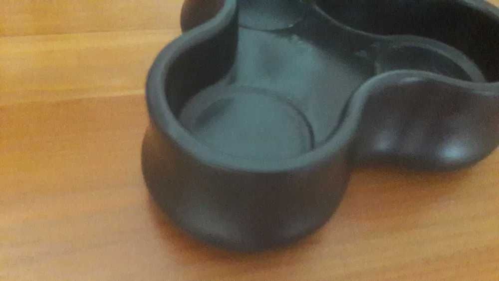 Świecznik potrójny czarny mat na świeczki podgrzewacz tealight