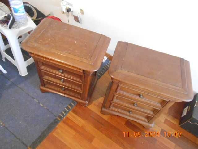 conjunto 2 mesas cabeceira em cerejeira maciça ATENÇÃO LER O ANUNCIO