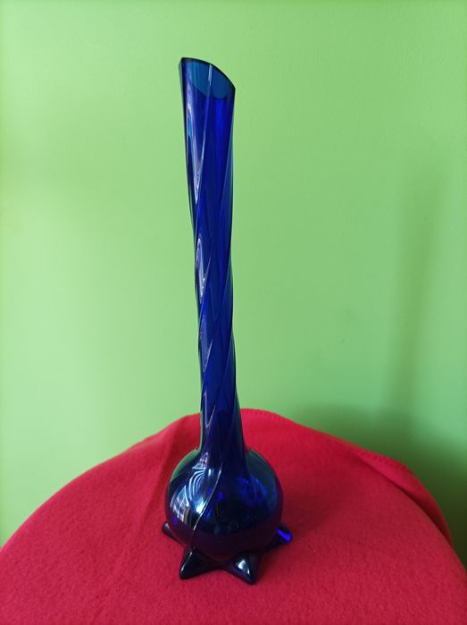 Wazon Szklany Kobaltowy