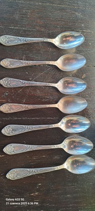 Łyżeczki posrebrzane