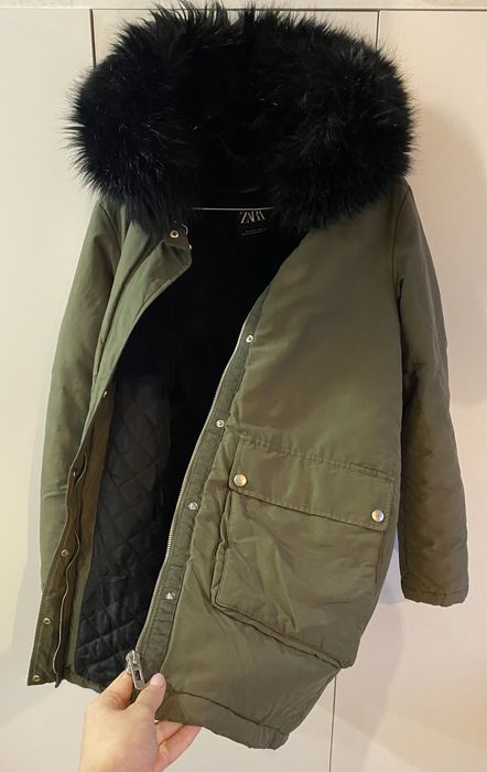 р. S - Парка ZARA куртка зимова плащ пальто Зара