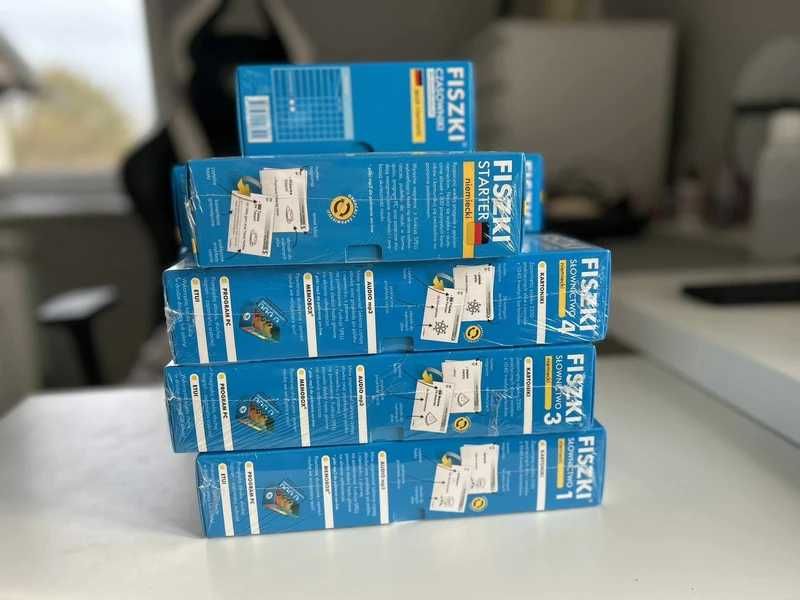 Fiszki niemiecki 1-6 zestaw komplet zafoliowane czasowniki starter