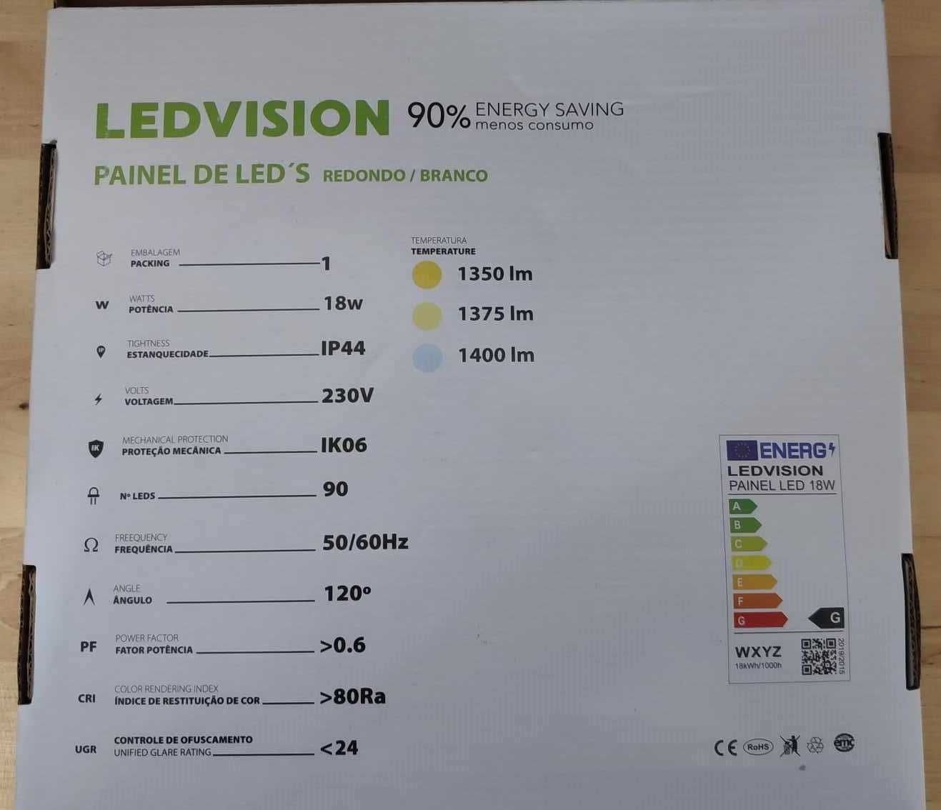 Fita led 18W com transformador.