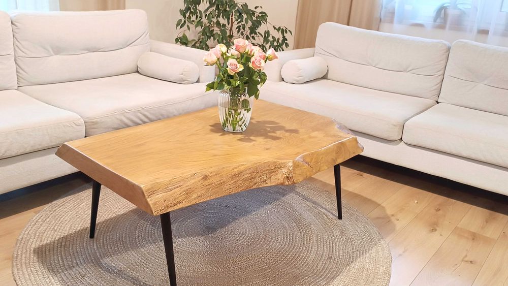 Stolik kawowy dębowy monolit