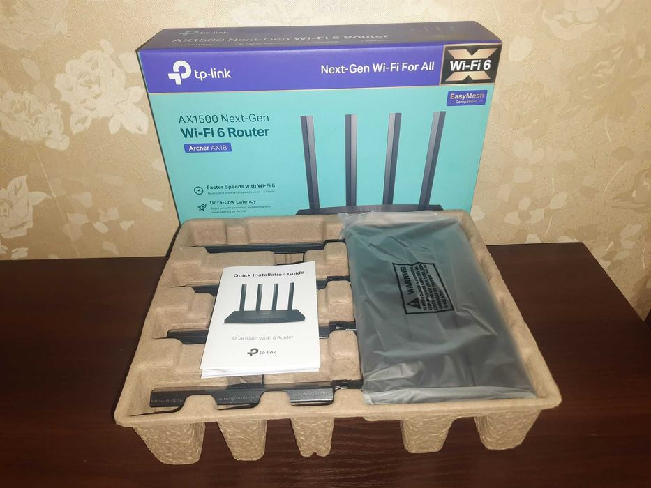 Роутер Wi-Fi 6 новий гігабітний дводіапазонний Archer AX18 (AX1500)