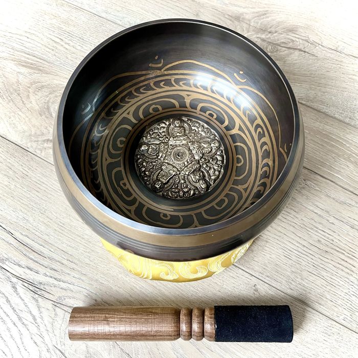 Cпіваюча чаша з латуні • 20 - 15.5 - 12.5 см • Непал / Поющая, співоча