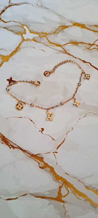 Bransoletka L. V kwiaty + cyrkonie