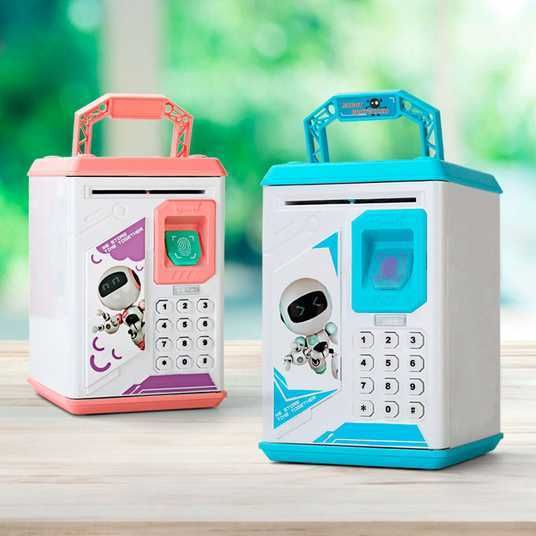 Электронная Копилка сейф с отпечатком кодовым замком купюроприемником