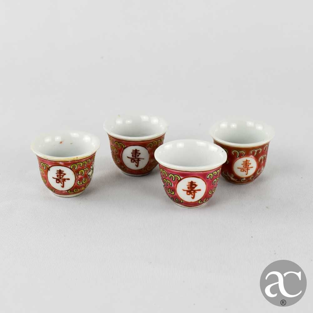 Conjunto de 4 taças porcelana da China