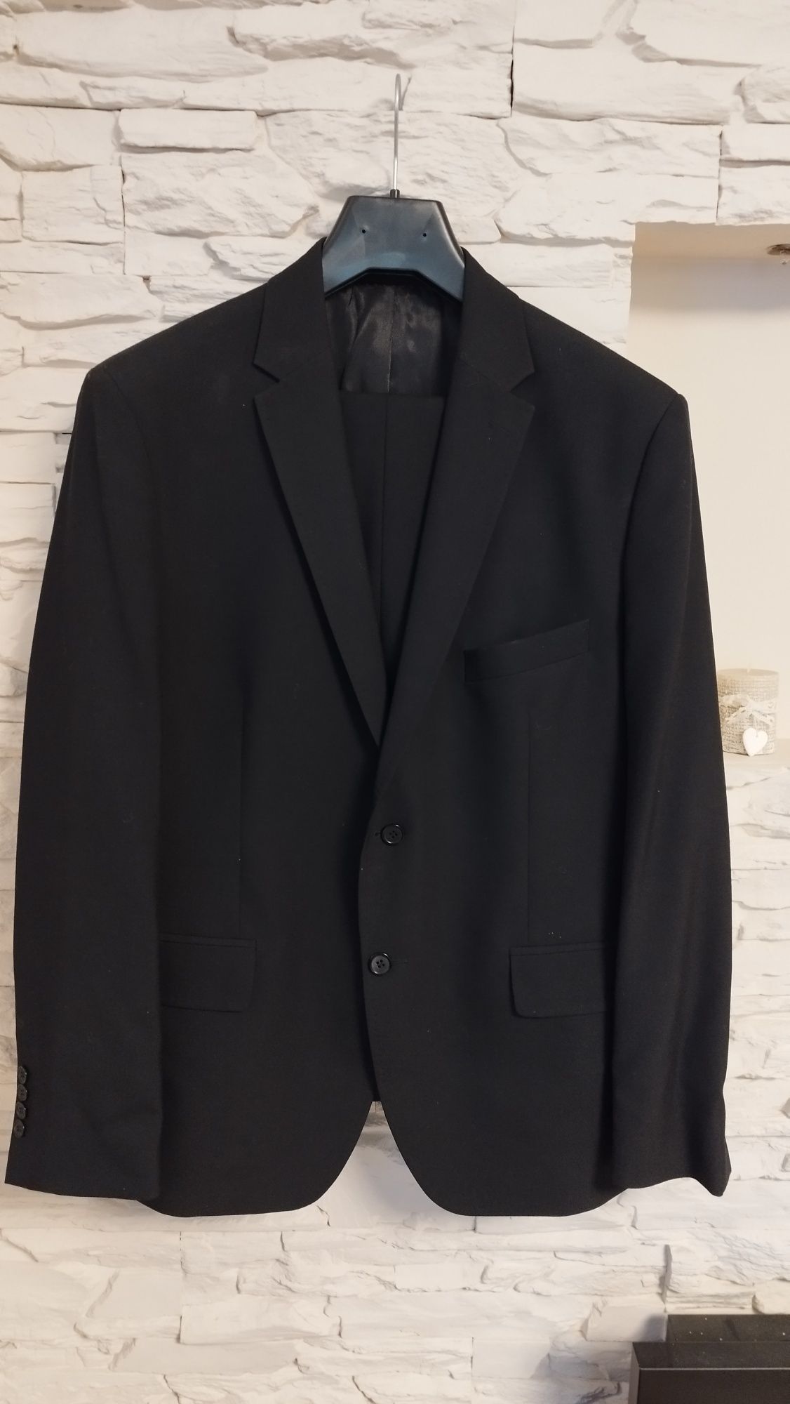 Próchnik czarny męski garnitur stan idealny 2XL