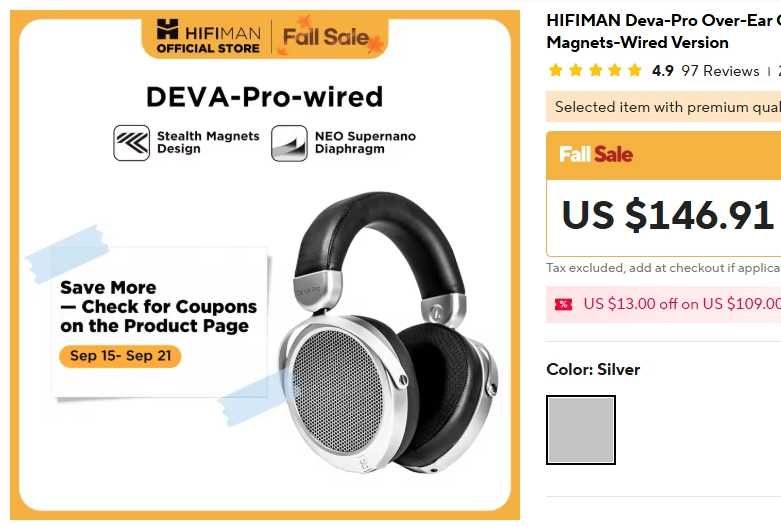 Комплект HIFIMAN Deva Pro + FiiO K11 R2R и допы.