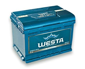 Авто аккумулятор WESTA 6СТ-60Ah R+ 600A (EN) (низкая база)