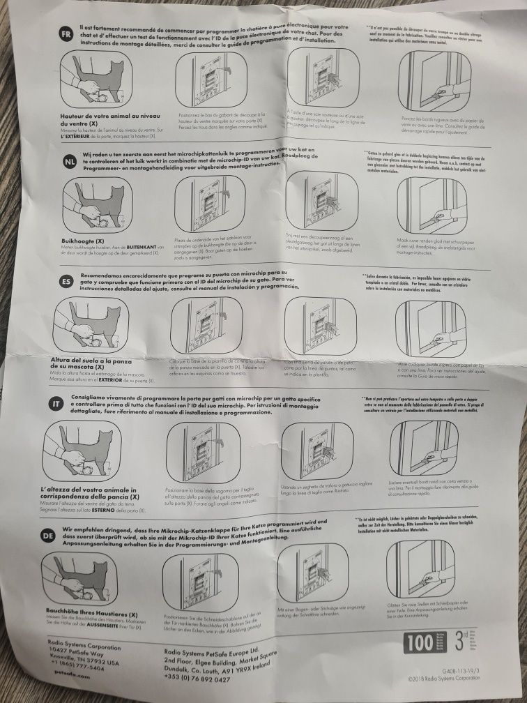 PetSafe Microchip DRZWICZKI dla kota BIAŁE