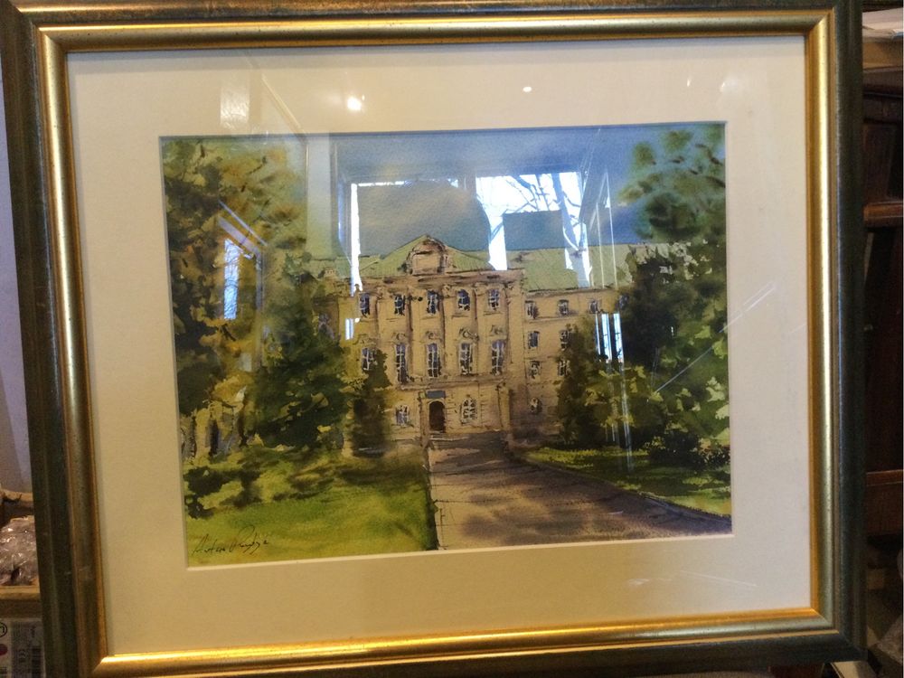 Lublin,Szpital orzy Al.Racławickich,A.Przybysz,akwarela,obraz,grafika