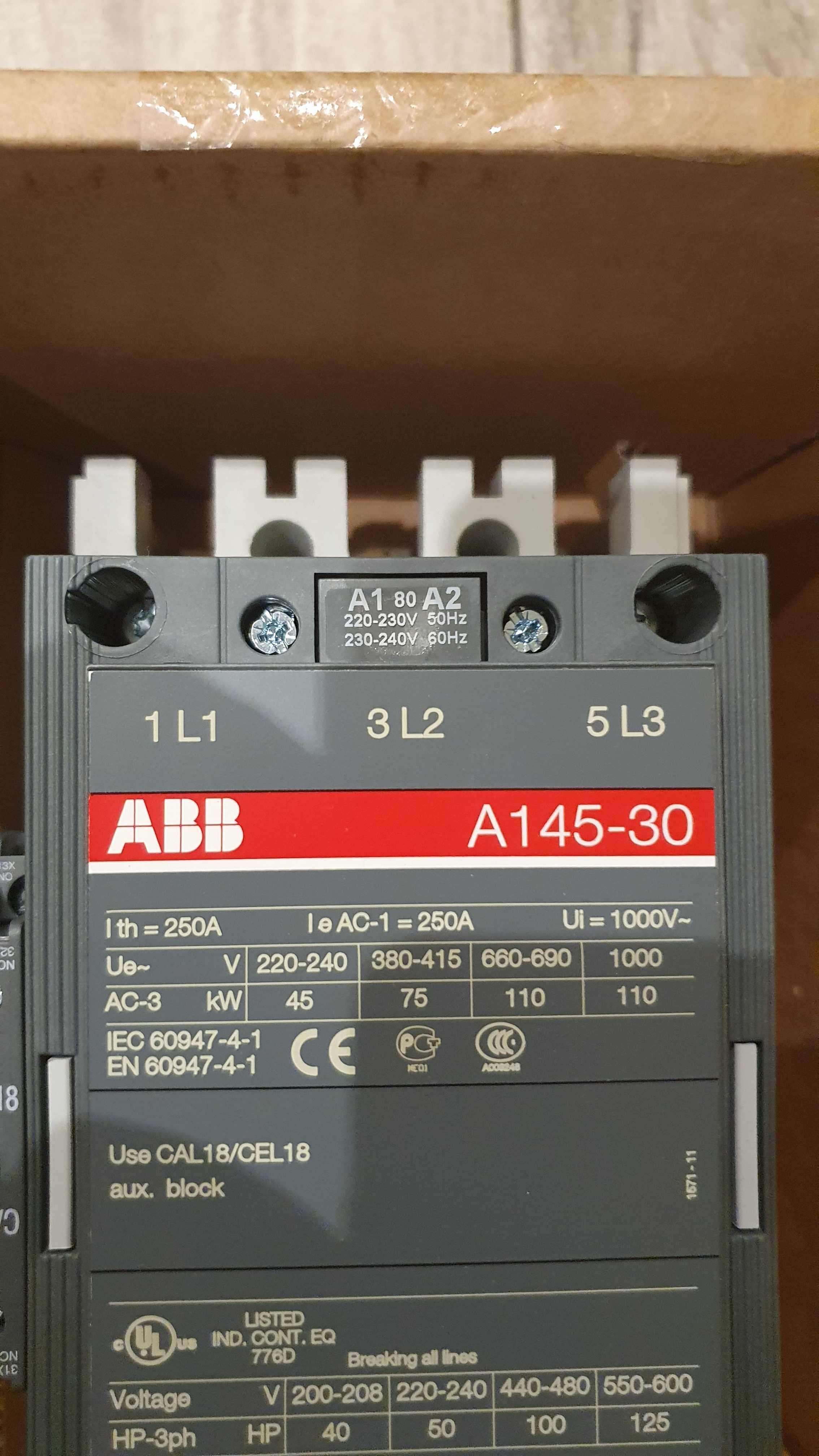 Контактор ABB A145-30-11  Код: 1SFL471001R8011