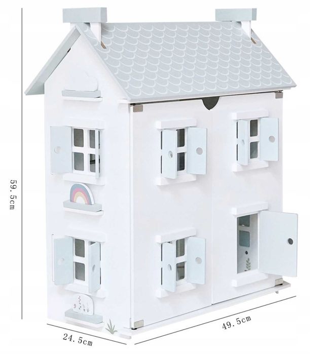 Дерев'яний ляльковий будинок Nunukids Doll house