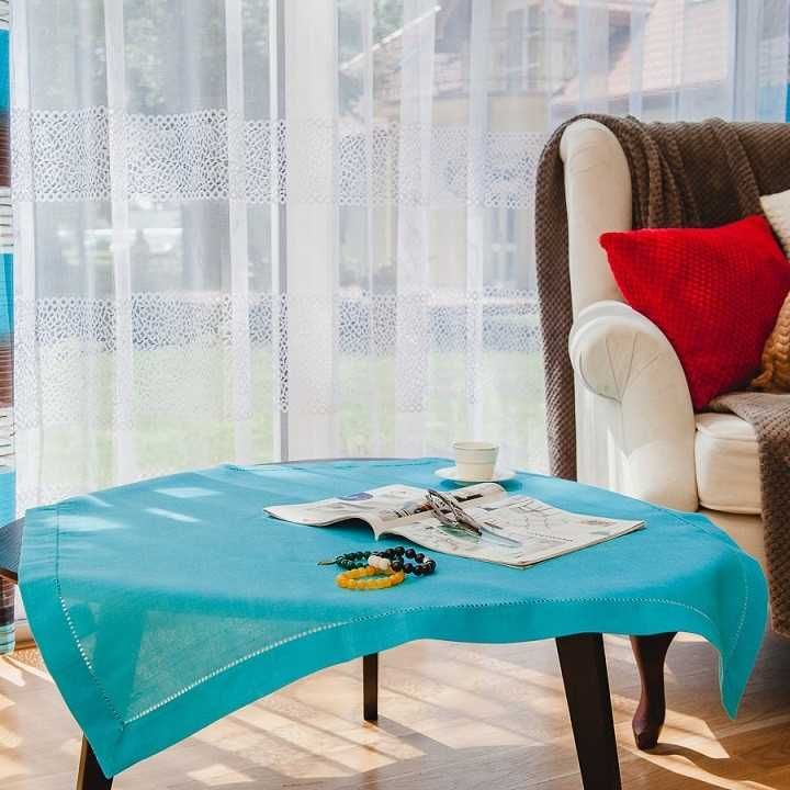 nice obrusy 50 x 100 obrus z mereżką aqua niebieski wpadający w turkus