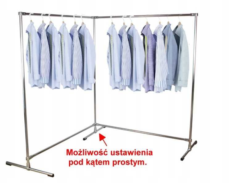 Wieszak stojący na ubrania 3m chrom Garderoba Sklep